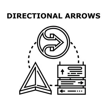 Navigating choices, finding direction, guiding user interface Illustrazione stock