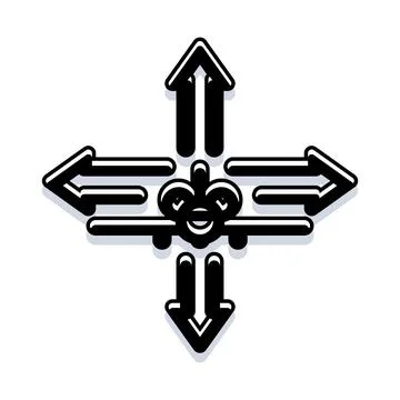 Navigating choices with multiple directional paths Stock Illustration