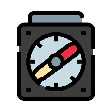 Navigating with a compass showing direction and guidance Stock Illustration