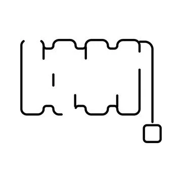 Navigating complex labyrinth finding way creating path choices Ilustración de archivo