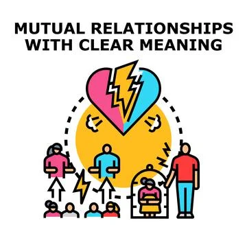 Navigating complex mutual relationship challenges and conflict resolution Stock Illustration