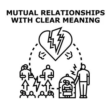 Navigating complex mutual relationship challenges and conflict resolution Stock Illustration