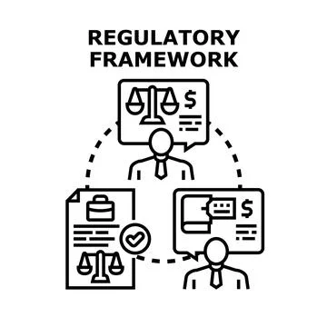 Navigating complex regulatory framework and business compliance Stock Illustration