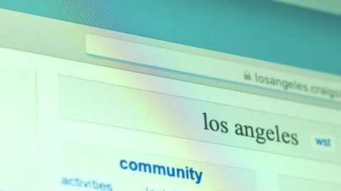 Navigating to Craigslist in an Internet Browser Stock Footage 130679631