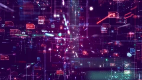 Navigating Data Privacy in Cloud Computing, animation render Stock Footage 249778639