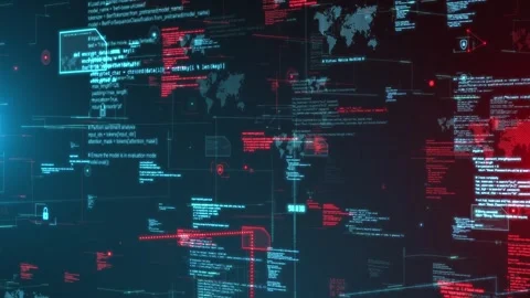 Navigating Data Sea Coding Techniques for Enhanced Network Analytics Stock Footage 255687411