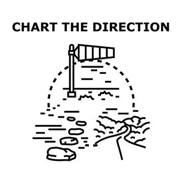 Navigating decision making process, charting future direction Stock Illustration