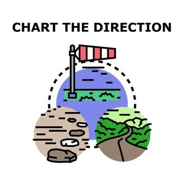 Navigating decision making process, charting future direction Stock Illustration