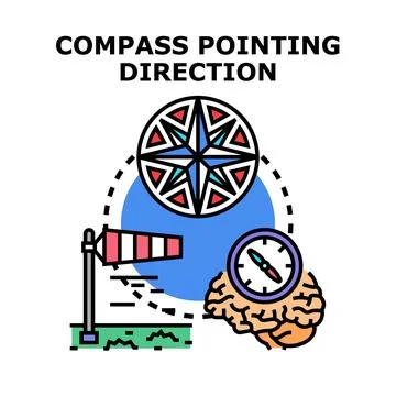 Navigating decision making process finding right direction concept Stock Illustration