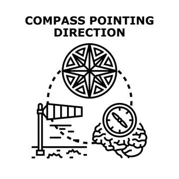 Navigating decision making process finding right direction concept Stock Illustration