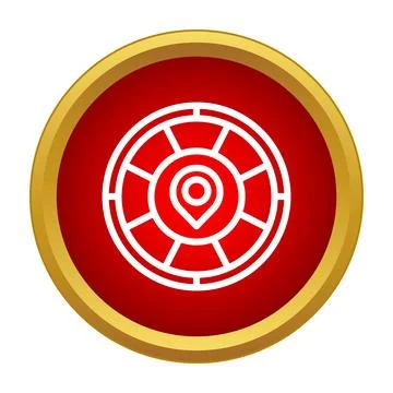 Navigating destination with map marker location pin icon 스톡 일러스트