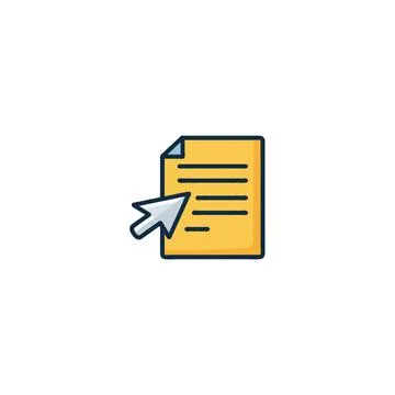 Navigating digital documents: A conceptual illustration of online document .. Stock Illustration