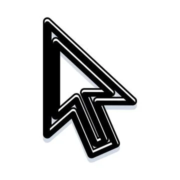Navigating digital interface with pointer arrow cursor symbol Stock Illustration