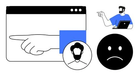 Navigating Digital Interfaces - User Interaction, Guidance, Emotion, and Id.. 库存插图