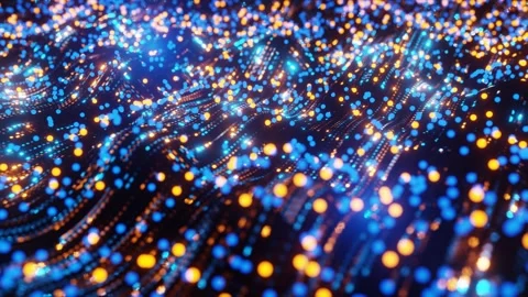 Navigating the Digital Landscape: Parallel Data Streams in Vibrant Waves, 3D Stock Footage 272592885