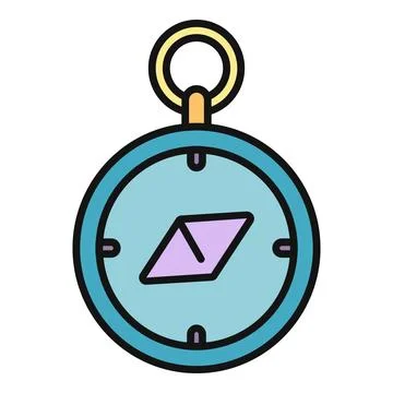 Navigating direction path finding compass icon illustration Stock Illustration