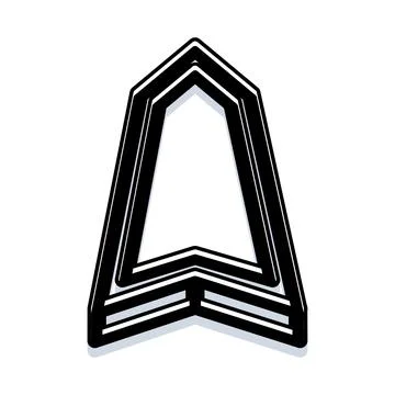 Navigating direction symbol pointing up indicating progress Stock Illustration
