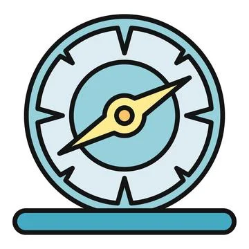 Navigating direction with a vector compass icon illustration Stock Illustration