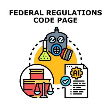 Navigating federal regulations code page compliance and safety standards Illustrazione stock