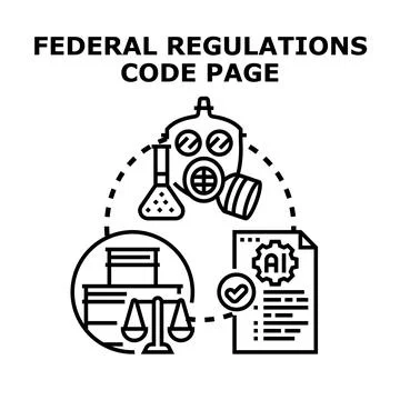 Navigating federal regulations code page compliance and safety standards イラスト素材