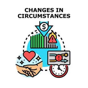 Navigating financial changes and planning for future circumstances Stock Illustration