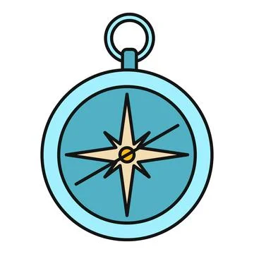 Navigating future path with retro compass illustration イラスト素材