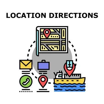 Navigating global logistics with location tracking and delivery Stock Illustration