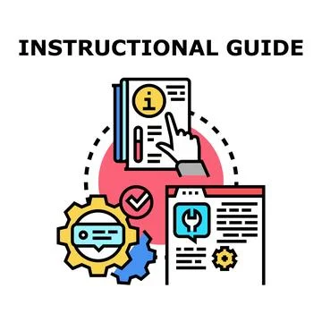 Navigating instructional guide for problem solving and support Stock Illustration