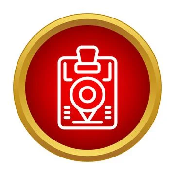 Navigating map location tracking on delivery clipboard 스톡 일러스트