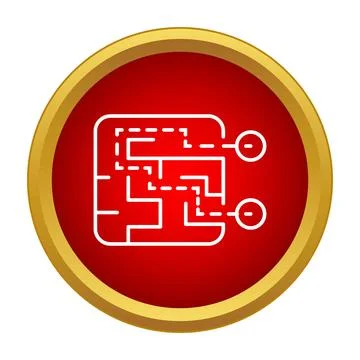 Navigating a maze path finding solution concept Illustrazione stock