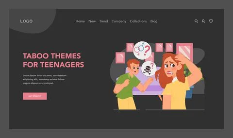 Navigating sensitive topics concept. Flat vector illustration Stock Illustration
