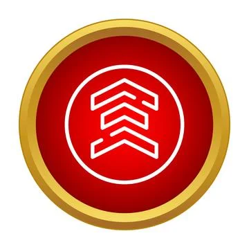 Navigating upwards with three chevron arrows indicating direction 스톡 일러스트