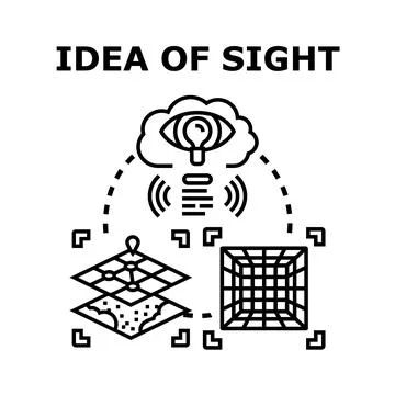 Navigating virtual and real world with advanced sight concept 库存插图