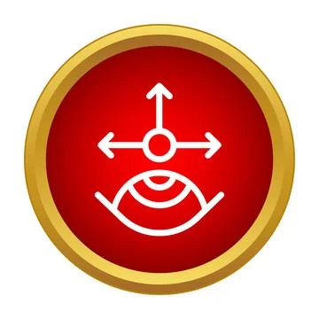 Navigating virtual reality field of view icon Stock Illustration