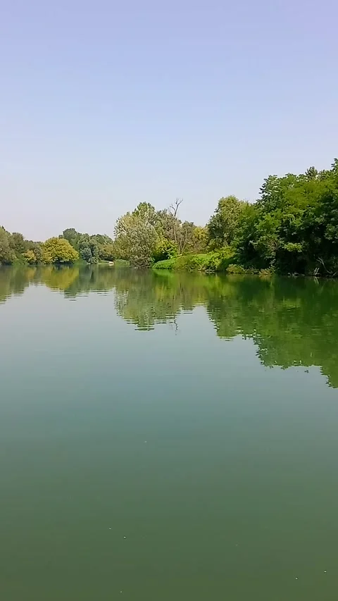 Navigation on the Adda river Stock Footage 314731831