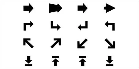 Navigation and Interface Arrow Pack Illustrazione stock