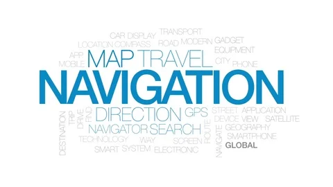 Navigation animated word cloud, text design animation. Kinetic typography. Stock Footage 75670779