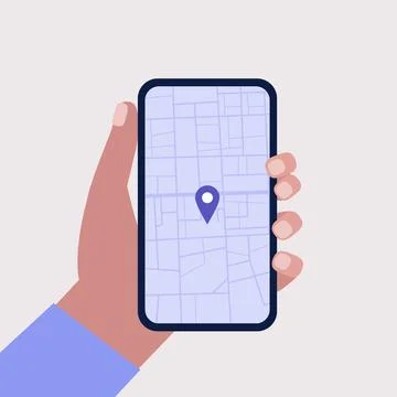 Navigation app Stock Illustration