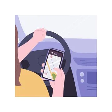 Navigation apps isolated cartoon vector illustrations. Stock Illustration