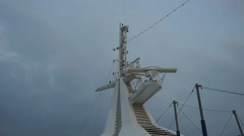 The navigation array antenna radar on a cruise ship. Video stock 47140466