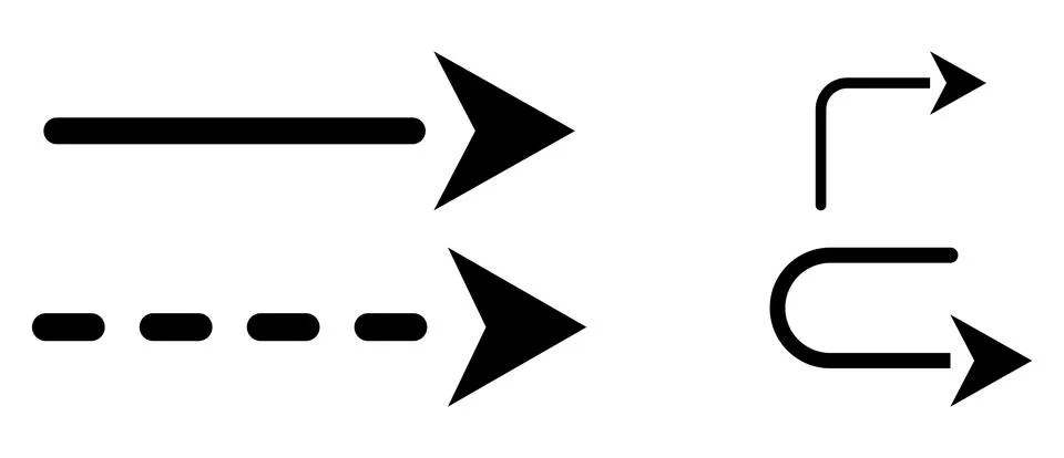 Navigation Arrow Element, Directional Vector Design Stock Illustration