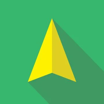 Navigation Arrow Flat Icon. Navigator Direction Symbol. Stock Illustration