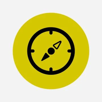 Navigation arrow icon. Illustrazione stock