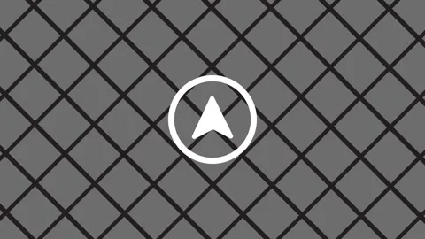 Navigation arrow icon map direction interface animation Stock Footage 335587565