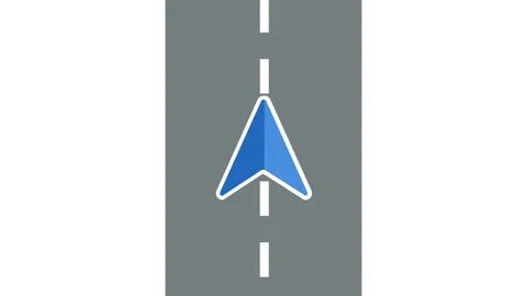 Navigation Arrow on Road Interface Stock Footage 335638052