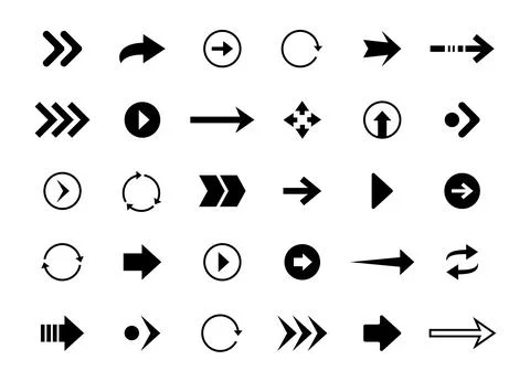 Navigation arrows. Black interface back and forward symbols for web and appli 스톡 일러스트