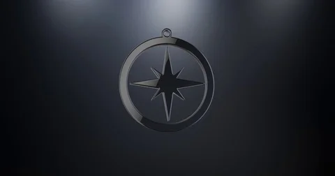 Navigation Black 3d Icon Stock Footage 71159656