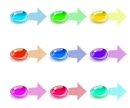 Navigation buttons for UI - user interfaces. Stock Illustration