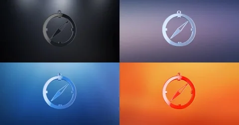 Navigation Compass 3d Icon Stock Footage 71159124