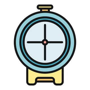 Navigation compass pointing direction on a stand Stock Illustration